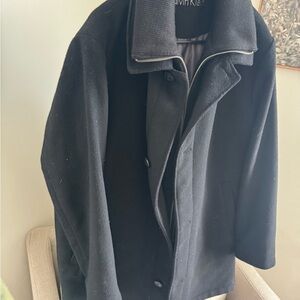 Calvin Klein Men's Black Pea Coat